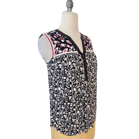 Anthropologie One September Fringe Embroidered Top Size XS - Picture 3 of 6